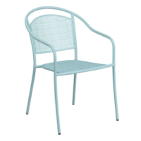 Round Back Outdoor Chair - Steel Blue
