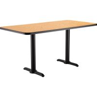 Rectangle Cafe Table - Dining Height -  Banister Oak