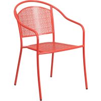 Round Back Outdoor Arm Chair - Coral