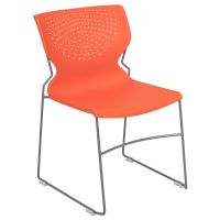 Hercules RUT-438 Stack Chair - Orange - Front View