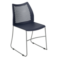 Hercules RUT-498A Stack Chair - Navy