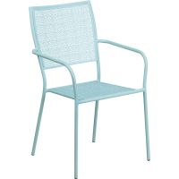 Square Back Outdoor Arm Chair - Sky Blue