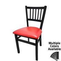 SL2090 Metal Frame Chair - Red Vinyl Seat