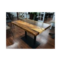 T19 South American Walnut Live Edge Butcher Block Table Top - Rectangle