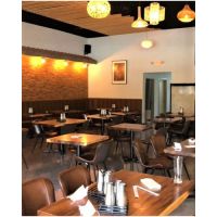 T19 South American Walnut Live Edge Butcher Block Table Top in Rectangle shape for Restaurant