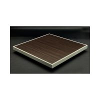 T73 High Pressure Laminate Table Top - Espresso/Silver Frame