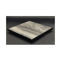 T73 High Pressure Laminate Table Top - Gray/Black Frame