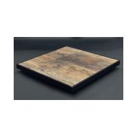 T73 High Pressure Laminate Table Top - Weathered/Oak Frame