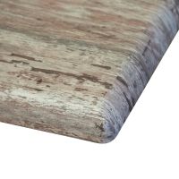 Molded Melamine Outdoor Tabletop - Barn White - Corner View of Square Top