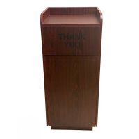 Trash Receptacle - Mahogany