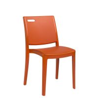 Metro Resin Chair - Orange