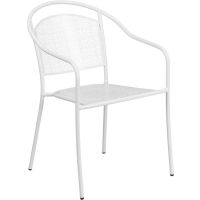 Round Back Outdoor Arm Chair - White