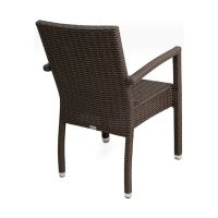 WIC-01 Outdoor Arm Chair - Indo Coffee - Rear View 