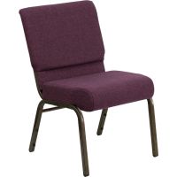 Hercules 21" Banquet Chair - Plum Fabric w/ Goldvein Frame