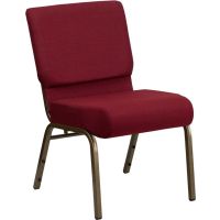 Hercules 21" Banquet Chair - Burgundy Fabric w/ Goldvein Frame