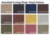 North Assisted Living Chair Vinyl Color Options