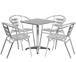 Stainless Steel Restaurant Table and Chair Set