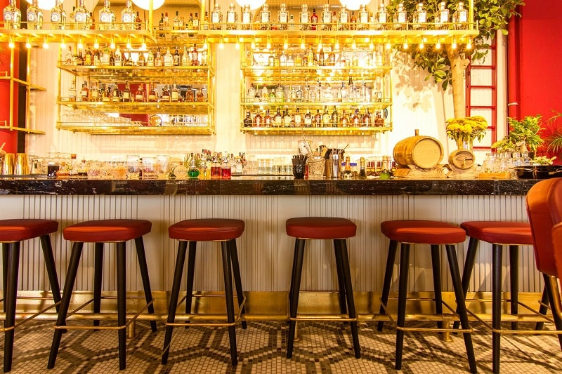 Backless restaurant bar stools